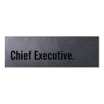 Coal Black Chief Executive Mini Business Card