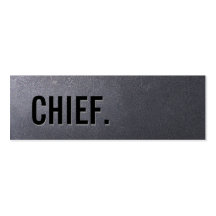 Coal Black Chief Mini Business Card
