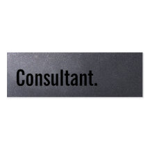 Coal Black Consultant Mini Business Card