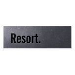 Coal Black Resort Mini Business Card