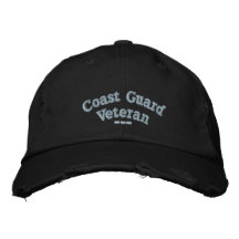 Coast Guard Veteran Embroidered Baseball Caps