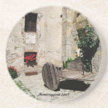Coaster - Secluded Courtyard in Monteriggioni