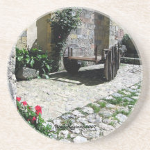 Coaster - Secluded Courtyard in Monteriggioni