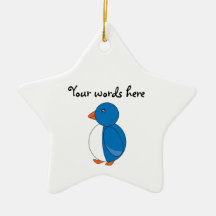 Cobalt blue penguin christmas ornaments