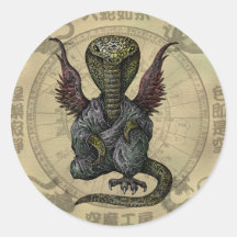 cobra monster round sticker