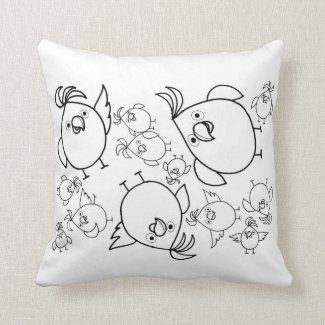 Cockatoo Grade A Cotton Cushion 41 cm x 41 cm Throw Pillows