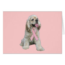 Cocker Spaniel Breast Cancer Greeting Card