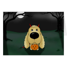 Cocker Spaniel Halloween Card