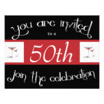 Cocktail 50th Birthday Party Invitations