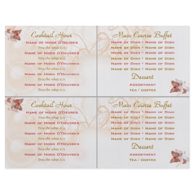 Buffet Menu Template