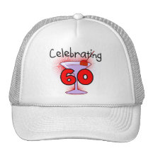 Cocktail Celebrating 60 Tshirts and Gifts Mesh Hat