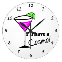 Cocktail Clock - Pink Cosmopolitan