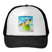 Cocktail in a Coconut Hats