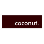 coconut. business card template