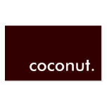 coconut. business card templates