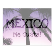 Coconuts in the Wind; Mexico Souvenir Post Card