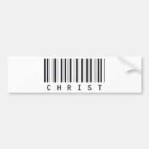 Code barre Christ noir Bumper Sticker