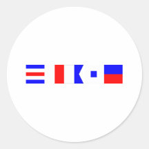 Code Flag Chase Round Sticker