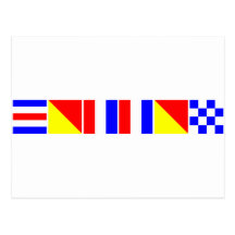 Code Flag Cotton Postcards