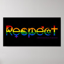 Coexist with Respect Gay Pride Poster