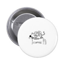 coffee addict pinback buttons