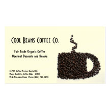 Coffee Beans Cup - Cool Beans! Business Card Template