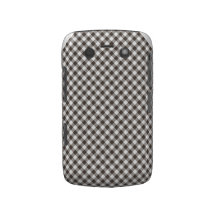Coffee Brown Gingham Blackberry Bold Case