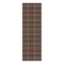 Coffee Brown Plaid Pattern Business Card Template