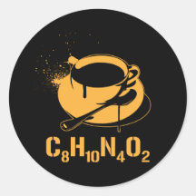 Coffee C8H10N4O2 Sticker