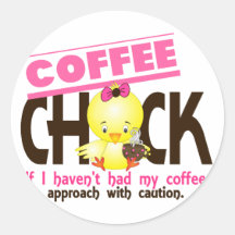 Coffee Chick 1 Sticker