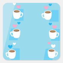 Coffee club group gathering of coffees stickers