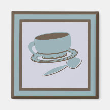 Coffee Cup & Spoon Magnet