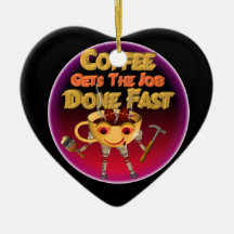Coffee gets the job done fast christmas tree ornaments