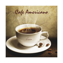 Coffee on Canvas (Customize with your Name) Stretched Canvas Prints