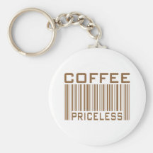 Coffee Priceless Bar Code Tees Gifts Key Chain
