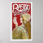Coffee Rajah Vintage Hot Coffee Drink Ad Art Poster