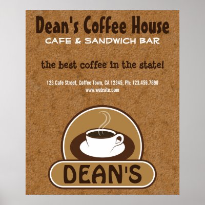 Cafe Coffee Shop on Coffee Shop Coffee Cup Custom Cafe Posters   Zazzle Com Au