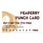Coffee Stain Drink Punchcard Business Card Templates
