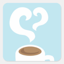 Coffee with steam sticker