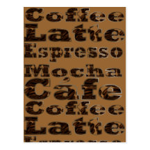 Coffee Words Postcards