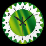 Cogged 01 - Green Waves wall clocks