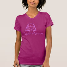 Cogito ergo sum thinking girl pink purple t-shirt