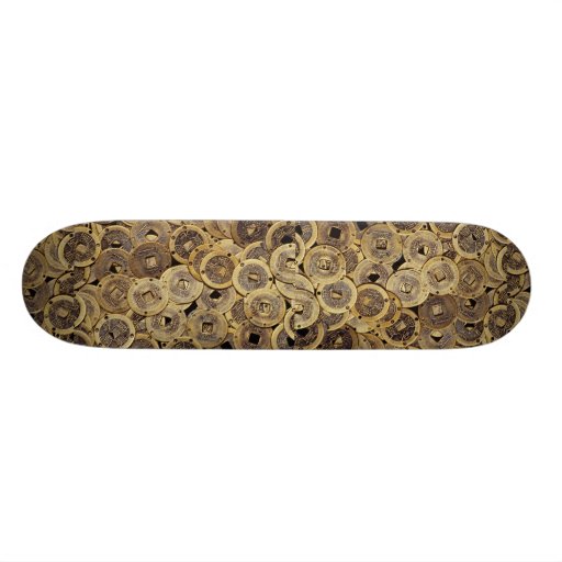 Coins Custom Skate Board