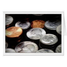 Coins Greeting Card