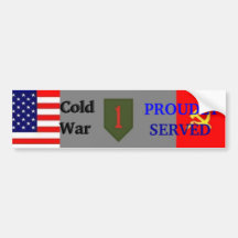 Cold War 1st Infantry Div Bumper Sticker