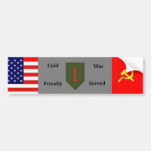 Cold War 1st Infantry Div Bumper Sticker