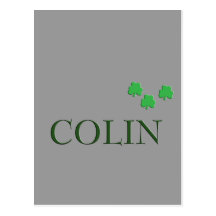 Colin Irish Name Post Cards