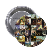 Collage of paintings of van Gogh, Vermeer, etc Pins