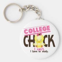 College Chick 1 Key Chains