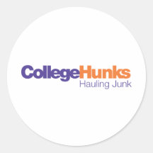 College Hunks Hauling Junk Round Stickers